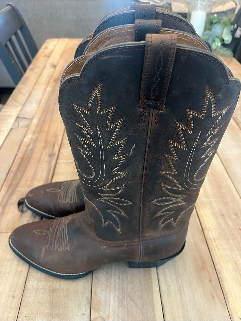 ARIAT Heritage Performance Western Boots Round Toe Size 8.5C (Wide) Brown Leathe - Picture 7 of 9
